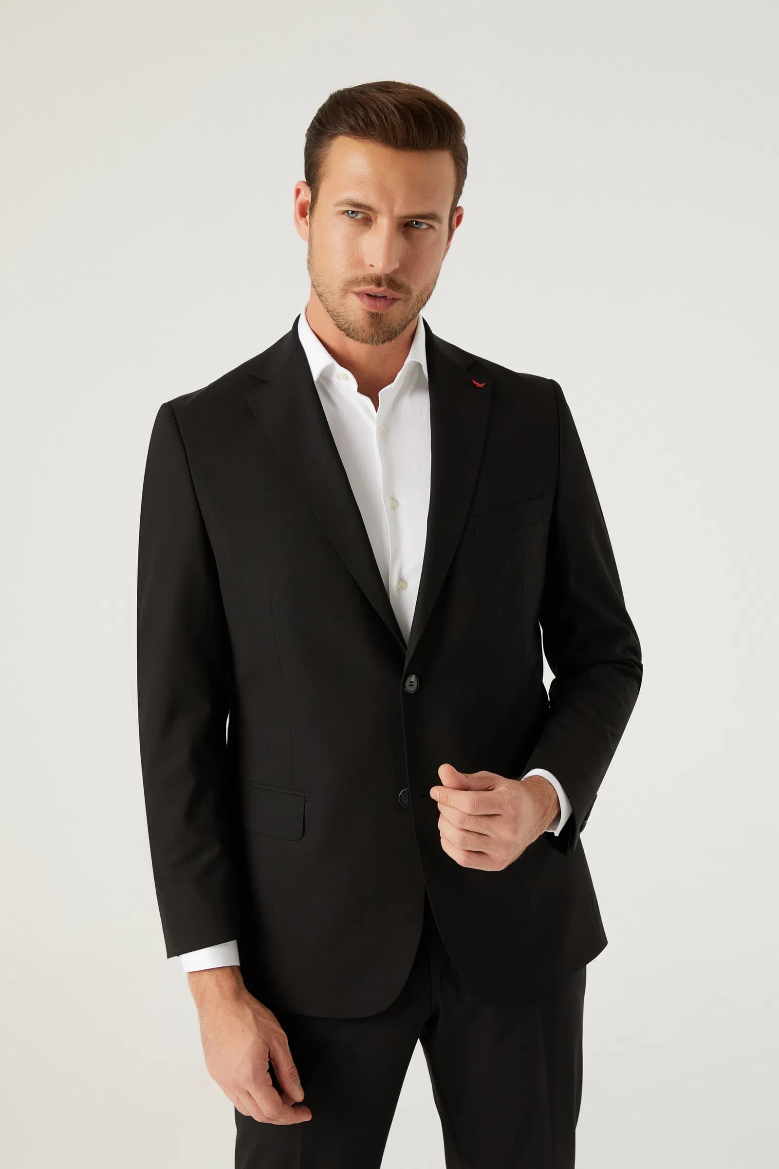 Ds Damat Comfort Fit Siyah Düz Takim Elbise görsel 2
