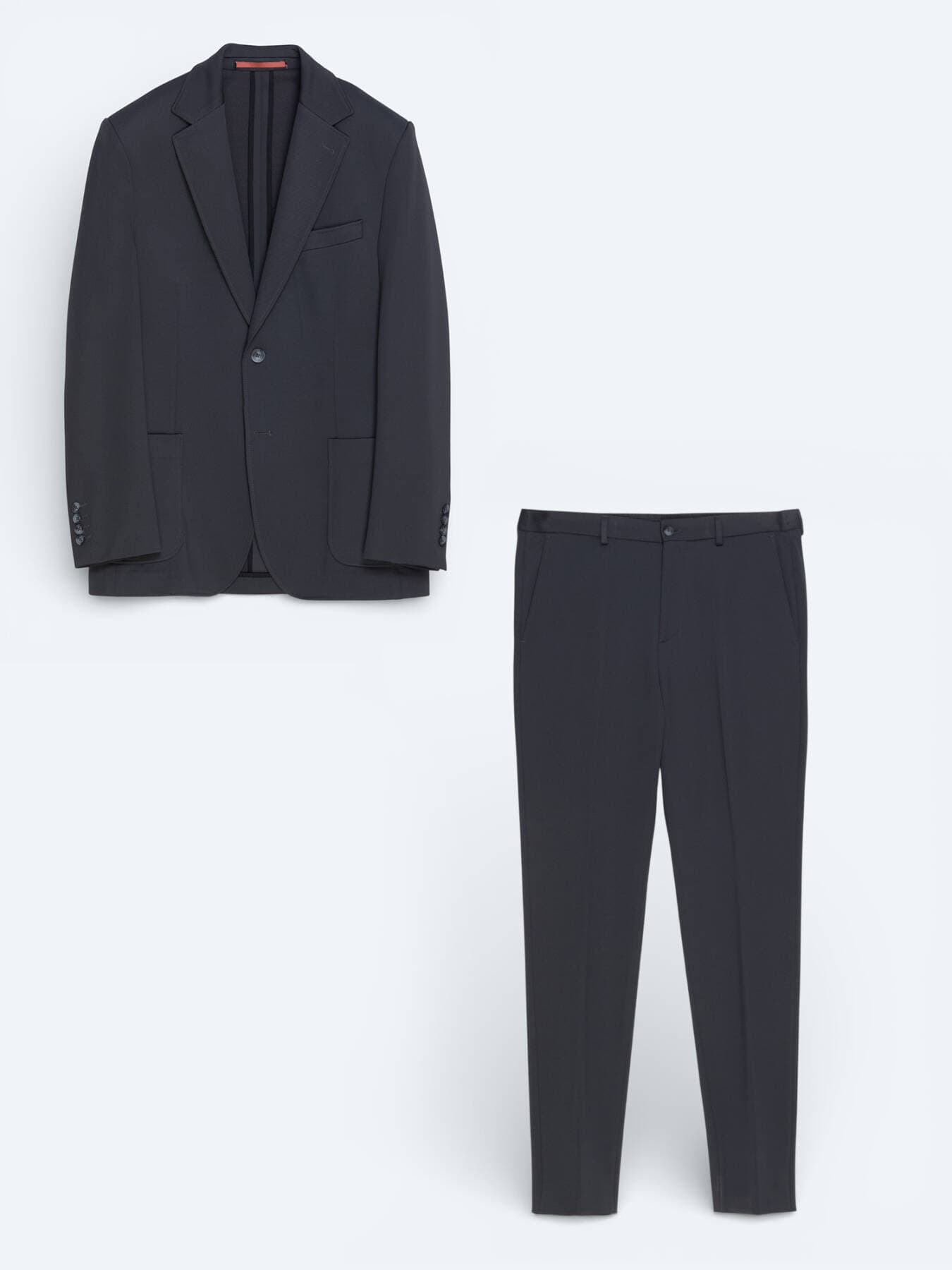 Antrasit Düz Modern Fit Örme Takım Elbise görsel 5