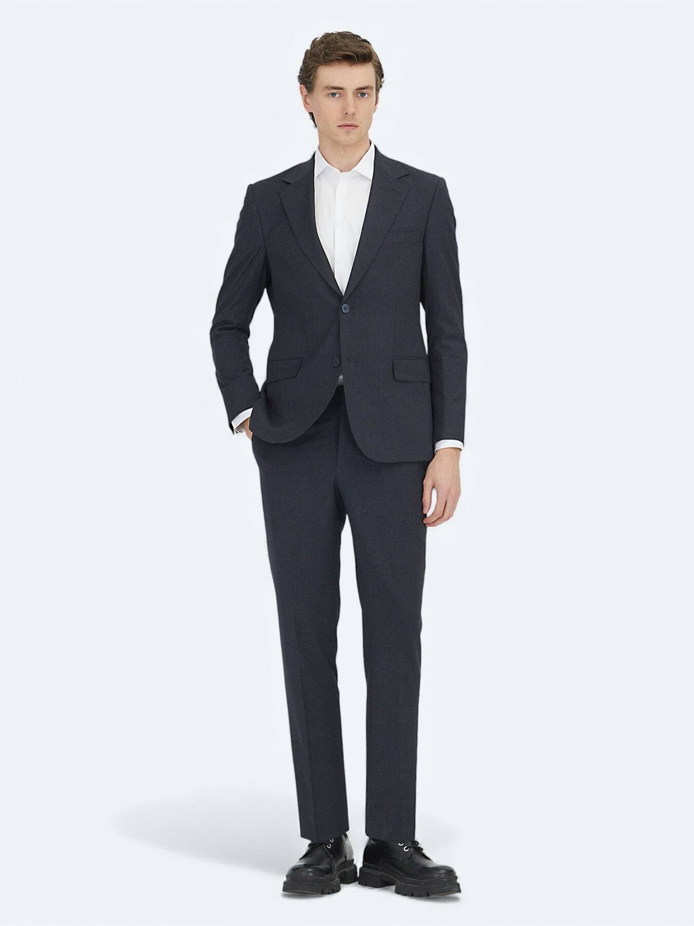 Lacivert Mikro Modern Fit Takım Elbise